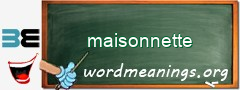 WordMeaning blackboard for maisonnette